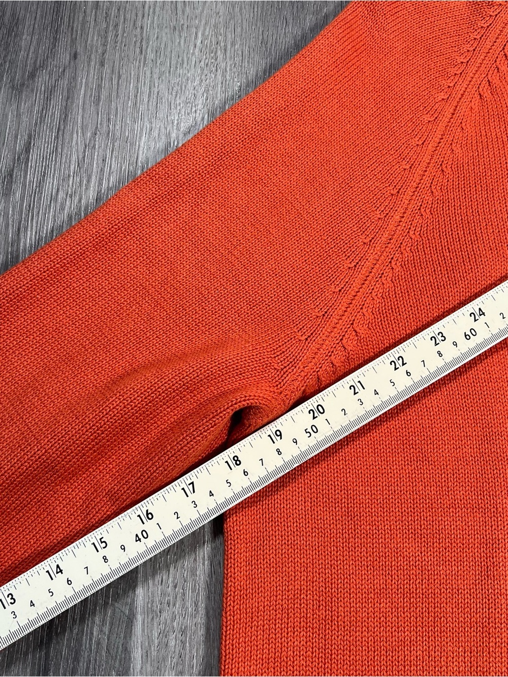 Vintage Eddie Bauer Sweater Men’s L Orange Knit Crew Neck Cotton Fall Pullover - Picture 8 of 8